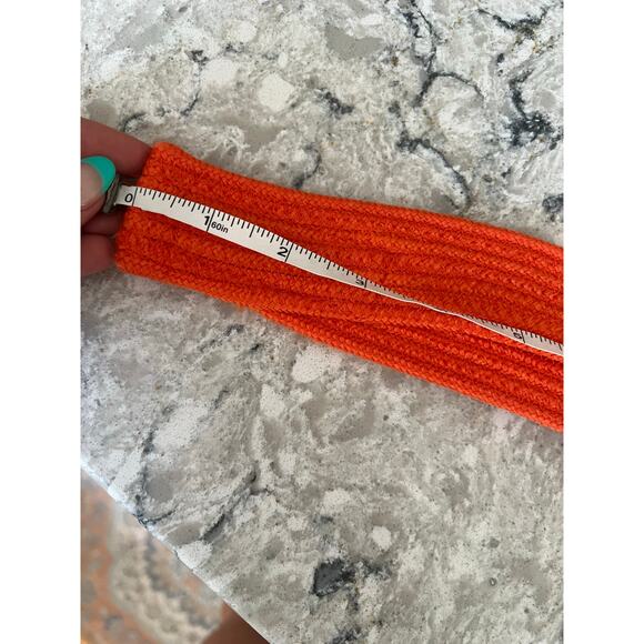 Vintage Karen Scott Braided Belt Vibrant Orange Size Medium Large JL - Picture 7 of 10